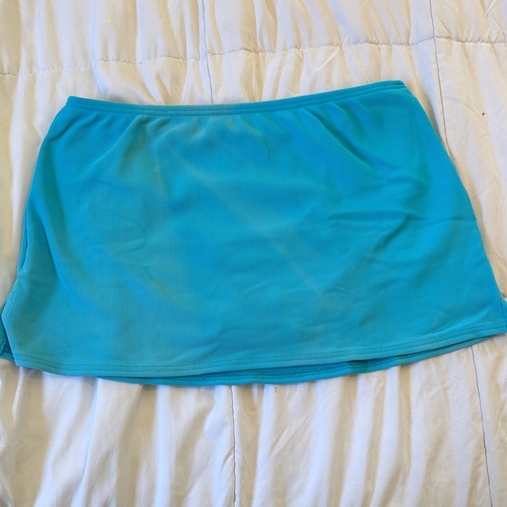 Lands' End Aqua Blue Mini Skirt